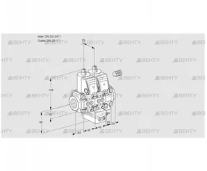 VCH1E20R/25R05NHEVWR/PPPP/PPPP (88100912) Клапан с регулятором расхода Kromschroder