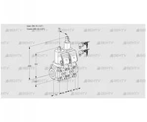 VCS1E15R/15R05NLWGR8/PPPP/PPPP (88104322) Сдвоенный газовый клапан Kromschroder