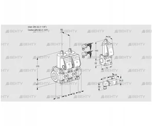 VCS2E32R/32R05NNWR6/PP-4/PPBS (88106429) Сдвоенный газовый клапан Kromschroder