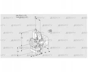 VAG2E40R/40F05GEVWR/PP/PP (88102293) Газовый клапан с регулятором соотношения Kromschroder