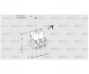 VCS3E50R/50R05NNQL/PPPP/PPPP (88104794) Сдвоенный газовый клапан Kromschroder