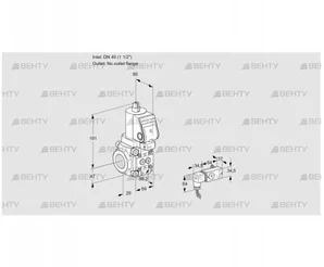 VAS2T40/-N/NQSR (88006976) Газовый клапан Kromschroder