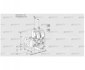 VCG2E40F/40R05NGEWR3/PPPP/PPPP (88101571) Клапан с регулятором соотношения Kromschroder