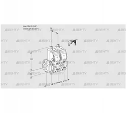 VCS1E20R/20R05NNKR/PPPP/PPPP (88100564) Сдвоенный газовый клапан Kromschroder