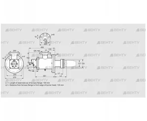 BICW 125HB-100/135-(2)F (84199077) Газовая горелка Kromschroder