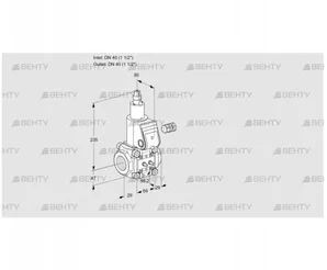 VAS240R/LW (88000345) Газовый клапан Kromschroder