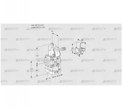 VAD115R/NW-50B (88001188) Газовый клапан с регулятором давления Kromschroder