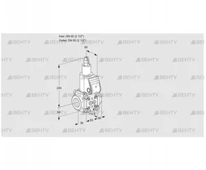 VAS3T65N/LQ (88001869) Газовый клапан Kromschroder