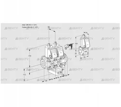 VCH2E40R/40R05NHEVWR/PPPP/PPBS (88105619) Клапан с регулятором расхода Kromschroder