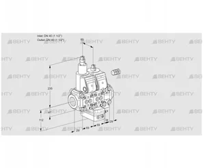 VCH2E40R/40R05LHEVWR/PPPP/PPPP (88105974) Клапан с регулятором расхода Kromschroder