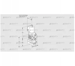 VAD1T-/25N/NKSL-25A (88031420) Газовый клапан с регулятором давления Kromschroder