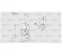 VAG3E50R/50R05GEWR/PP/BS (88103397) Газовый клапан с регулятором соотношения Kromschroder