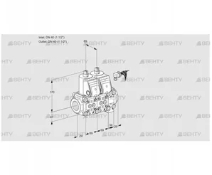 VCS2E40R/40R05NNVWR3/PPPP/PPPP (88105108) Сдвоенный газовый клапан Kromschroder