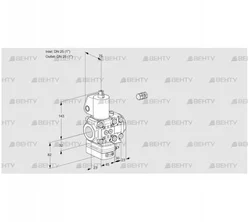 VAH1E25R/25R05HEVWL/PP/MM (88105227) Клапан с регулятором расхода Kromschroder