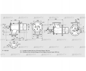 ZIO 165HBL-300/235-(24)D (84246031) Газовая горелка Kromschroder