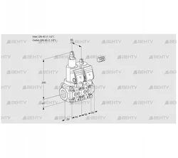 VCS2E40R/40R05LNWGR/PPPP/PPPP (88105031) Сдвоенный газовый клапан Kromschroder