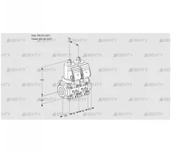 VCS1T20N/20N05NNQSR/MMMM/PPPP (88106371) Сдвоенный газовый клапан Kromschroder