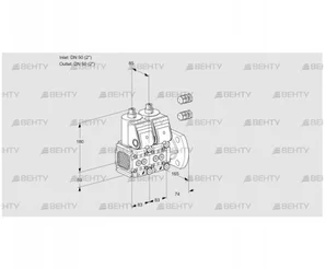 VCS3E50R/50F05FNNWR3/PPPP/PPPP (88106232) Сдвоенный газовый клапан Kromschroder