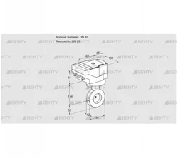 IBAF40/25Z05/20-60Q3TR10 (88301794) Дроссельная заслонка Kromschroder