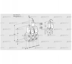 VCS2E25R/25R05NLWGR3/PPPP/PPZS (88100125) Сдвоенный газовый клапан Kromschroder