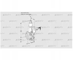 VAS120/-R/LW (88013657) Газовый клапан Kromschroder