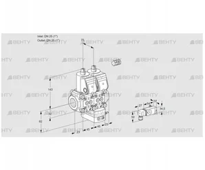 VCG1E25R/25R05NGKWR/PP-2/MMPP (88103175) Клапан с регулятором соотношения Kromschroder