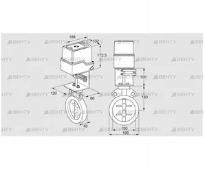 IDR150Z03A100AU/50-30W20E (88303235) Дроссельная заслонка Kromschroder