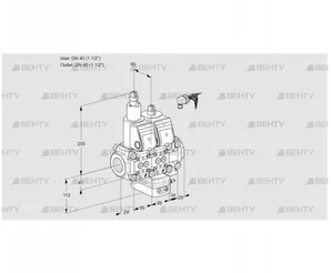 VCH2E40R/40R05LHEVWR/PPPP/PPPP (88105498) Клапан с регулятором расхода Kromschroder