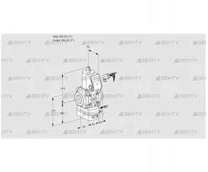 VAG125R/NWAE (88001425) Газовый клапан с регулятором соотношения Kromschroder