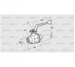 AKT 25R160S (03152353) Запорный кран Kromschroder