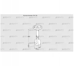 BVH100W01A (88300175) Дроссельная заслонка Kromschroder