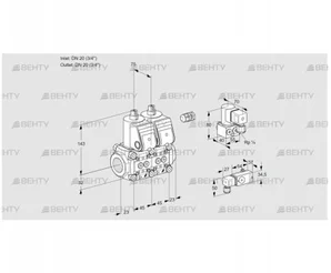 VCS1E20R/20R05NNWR/-3PP/PPZY (88103102) Сдвоенный газовый клапан Kromschroder