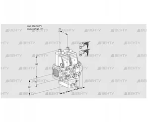 VCH1E25R/25R05FNHEVWR6/PPPP/PPPP (88105351) Клапан с регулятором расхода Kromschroder