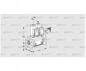 VCS780F05NNWGRB/PPPP/PPPP (88207709) Сдвоенный газовый клапан Kromschroder