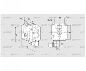 DG 150BG-6K2 (84447422) Датчик-реле давления газа Kromschroder