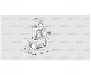 VCS665F05NLWGR3E/MMMM/MMMM (88207900) Сдвоенный газовый клапан Kromschroder