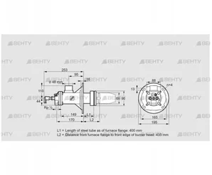 BICA 65RM-400/435-(71)D (84022057) Газовая горелка Kromschroder