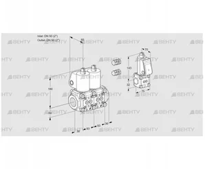 VCS3E50R/50R05NNWL3/ZSPP/PPPP (88104892) Сдвоенный газовый клапан Kromschroder