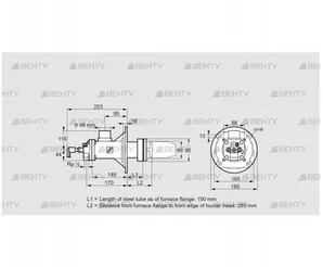 BICA 65HB-150/285-(34A)DR (84022428) Газовая горелка Kromschroder