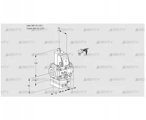 VAH1E15R/15R05HEVWR/MM/PP (88102806) Клапан с регулятором расхода Kromschroder