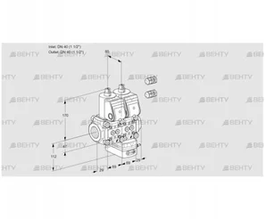 VCG2E40R/40R05NGNWR3/PPPP/PPPP (88107459) Клапан с регулятором соотношения Kromschroder