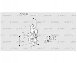 VAD115R/NW-100B (88020602) Газовый клапан с регулятором давления Kromschroder