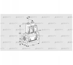 VCS7T80A05NNWSRB/PPPP/PPPP (88206670) Сдвоенный газовый клапан Kromschroder