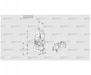 VAD1T-/15N/NQSR-100B (88007317) Газовый клапан с регулятором давления Kromschroder