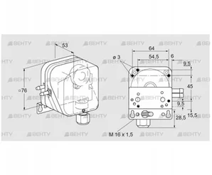 DL 50KG-3WZ (84444606) Датчик-реле давления воздуха Kromschroder