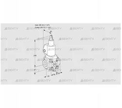 VAS2T32N/LWSL (88021033) Газовый клапан Kromschroder