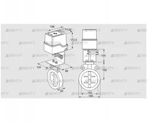 IDR150Z03D350AS/50-30W20E (88303030) Дроссельная заслонка Kromschroder