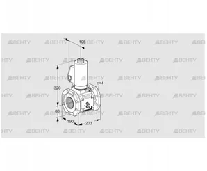 VAS7T80A05NKGLB/MM/MM (88203065) Газовый клапан Kromschroder