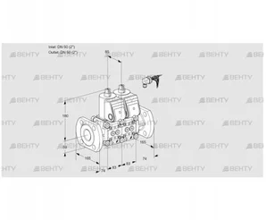 VCS3E50F/50F05NNWR/PPPP/PPPP (88100672) Сдвоенный газовый клапан Kromschroder