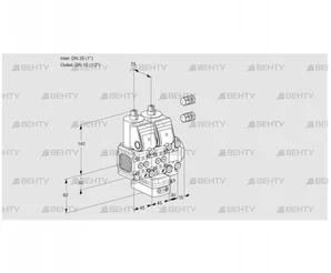 VCH1E25R/15R05FNHEVWR3/PPPP/PPPP (88102535) Клапан с регулятором расхода Kromschroder